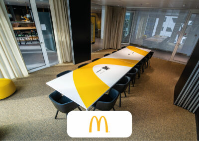 Geprinte tafelbladen voor McDonalds